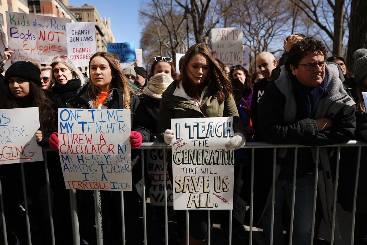 NEW YORK: Thousands of people marched against gun violence in Manhattan.
