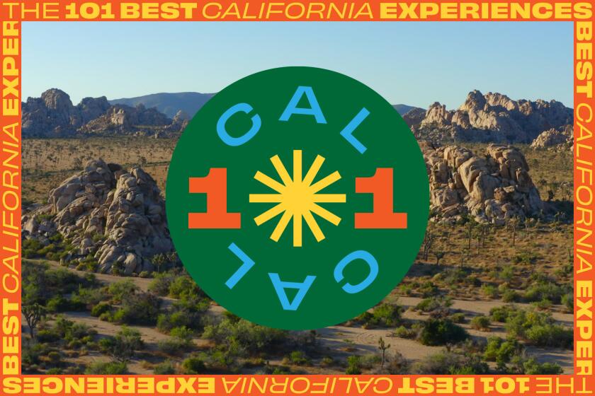 Joshua Tree National Park with graphic overlay that read The 101 Best California Experiences CAL101