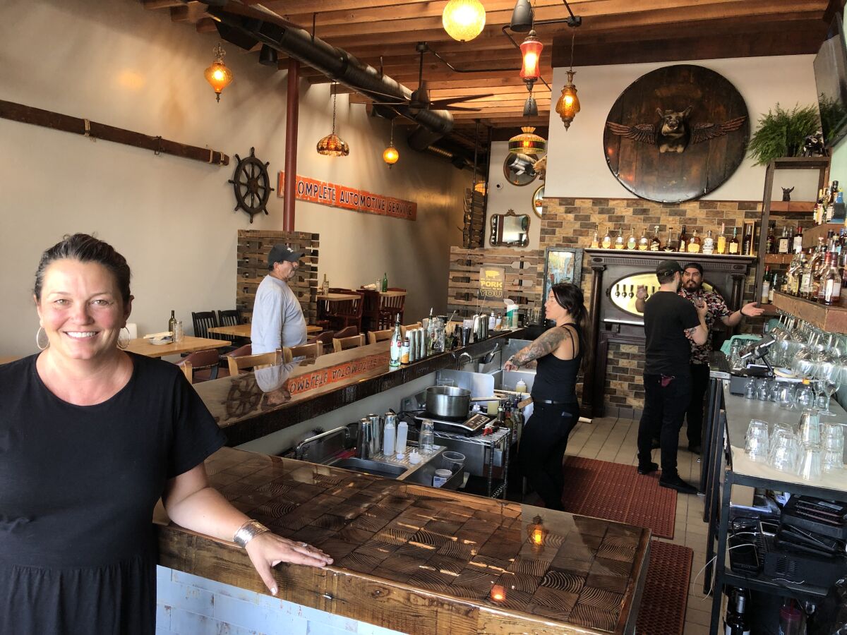Aaron Browning inside the newly relocated Flying Pig Pub & Kitchen