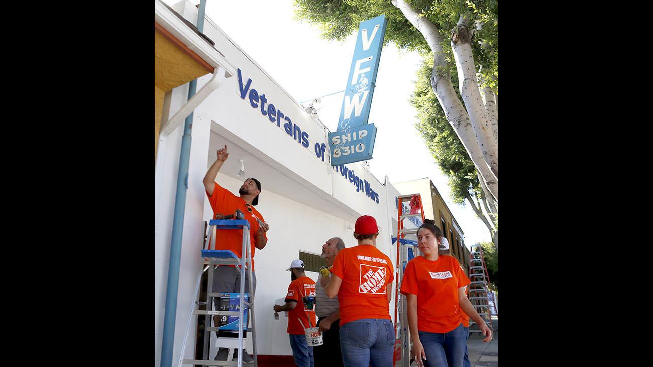 Photo Gallery: Home Depot District 26 employees worked an entire day to spruce up the Burbank VFW Ship 8310