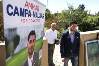 ESCONDIDO-CA-SEPTEMBER 9, 2018: Ammar Campa-Najjar arrives at a Meet and Greet in Escondido on Sunday, September 9, 2018. (Christina House / For The Times)
