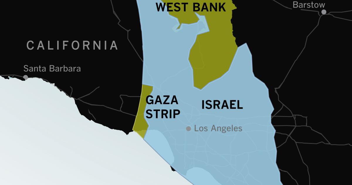 Quelle est la taille d’Israël et de Gaza ?  Plus petit que vous ne le pensez