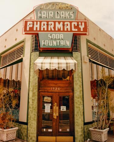 South Pasadena, CA - May 20: A view of Fair Oaks Pharmacy, one of Los Angeles's oldest restaurants, founded in 1915 at Fair Oaks Pharmacy on Tuesday, May 20, 2025 in South Pasadena, CA. (Alex Justice / For The Times)