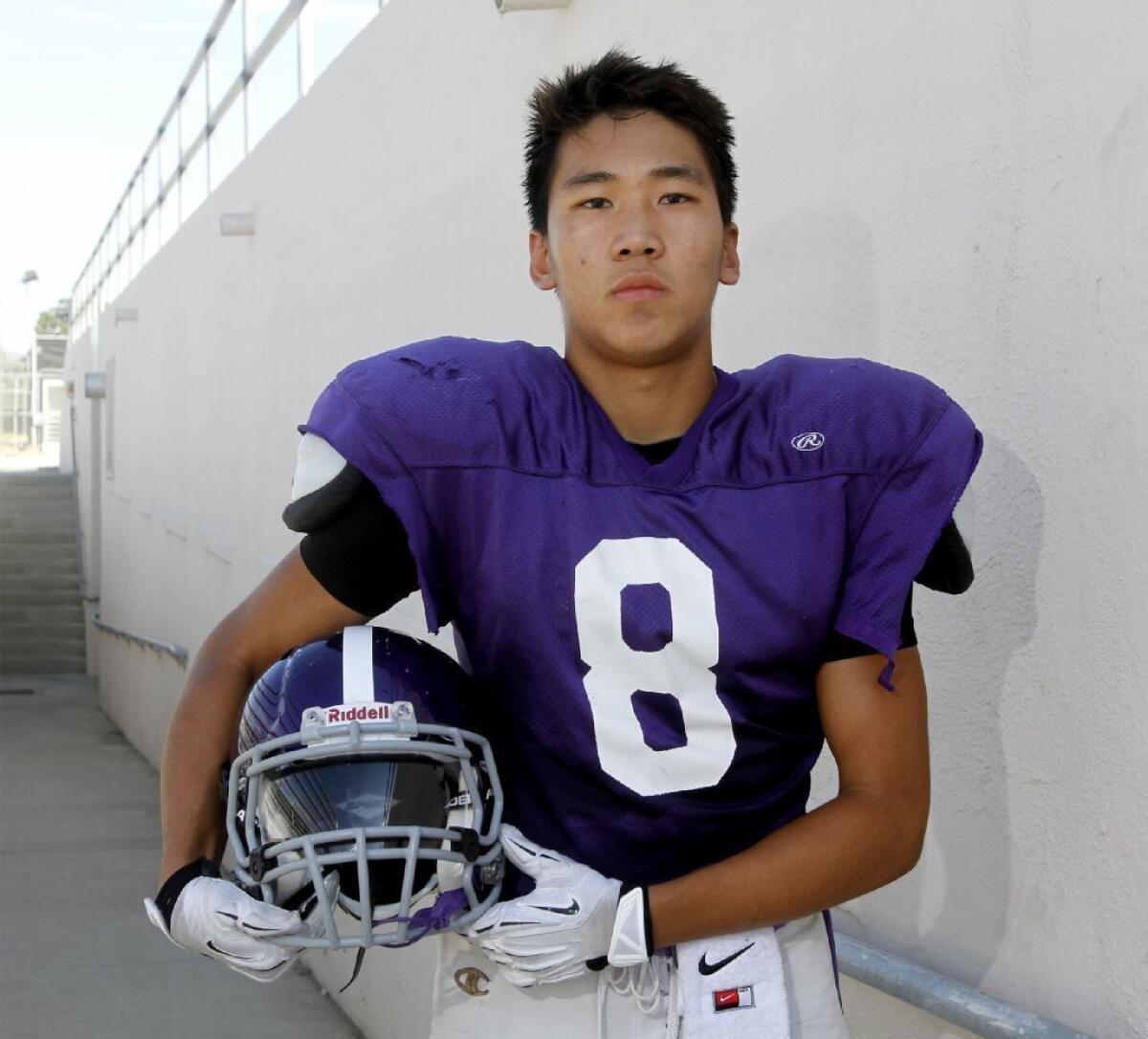 Hoover High football senior Alvin Kim is looking to lead the Tornadoes at a new position, wide receiver, in 2013.