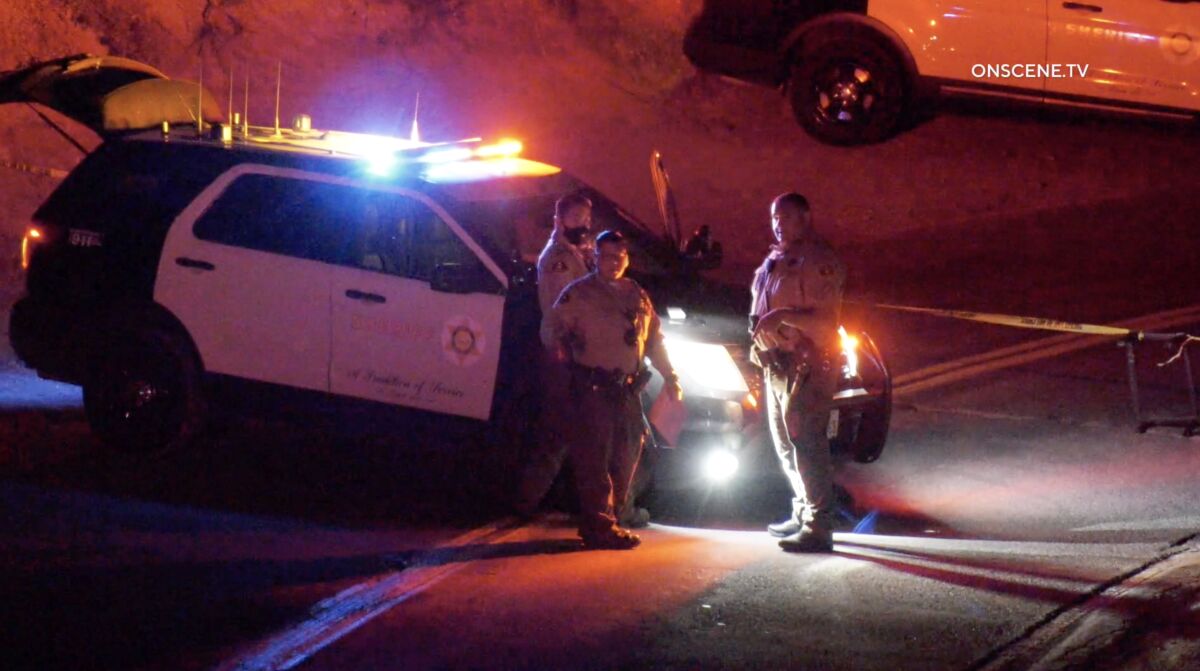 A man was killed and a woman critically injured in a Hacienda Heights shooting.