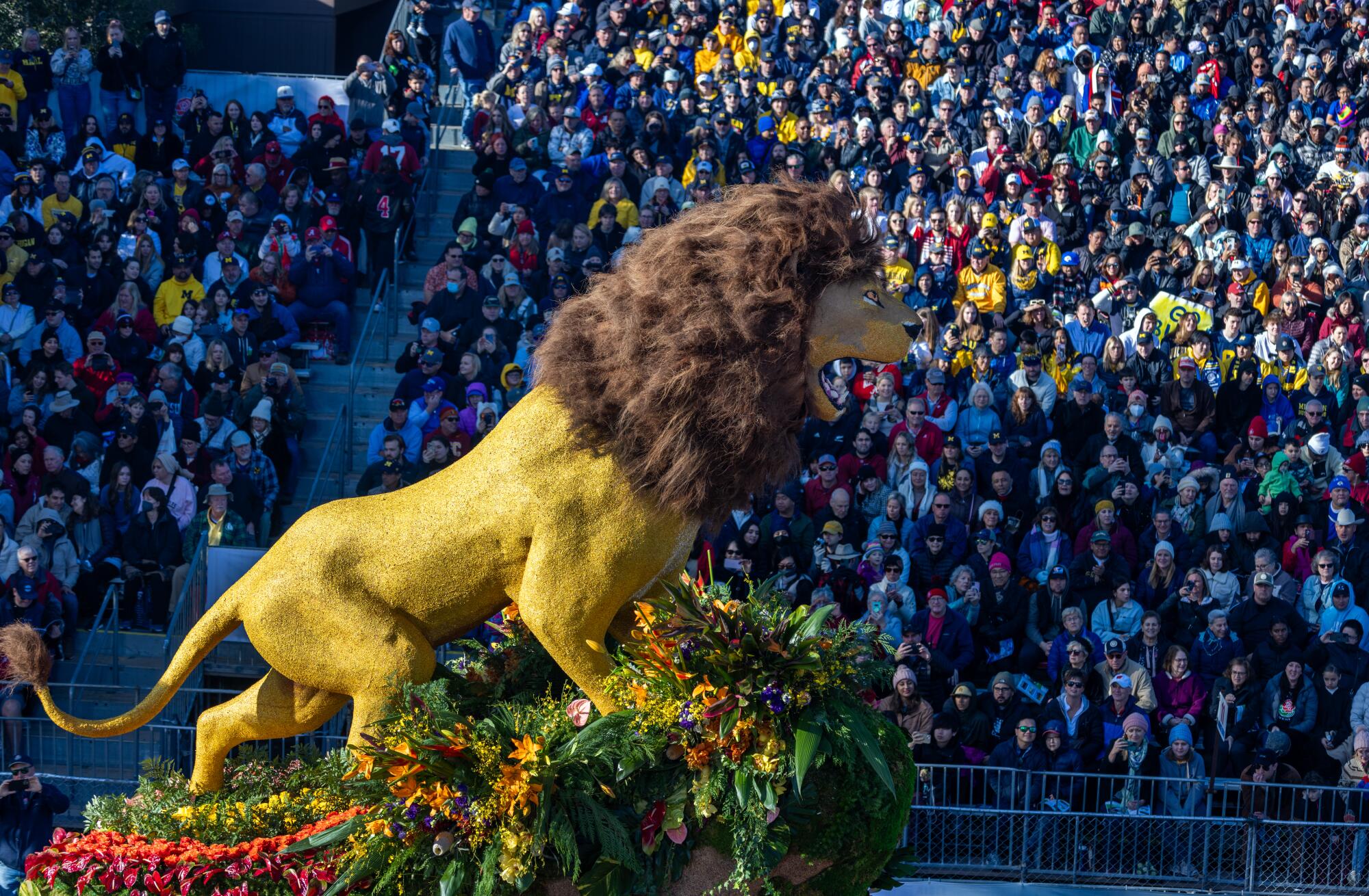The San Diego Zoo/San Diego Zoo Safari Park float in the 135th annual New Year's Rose Parade.