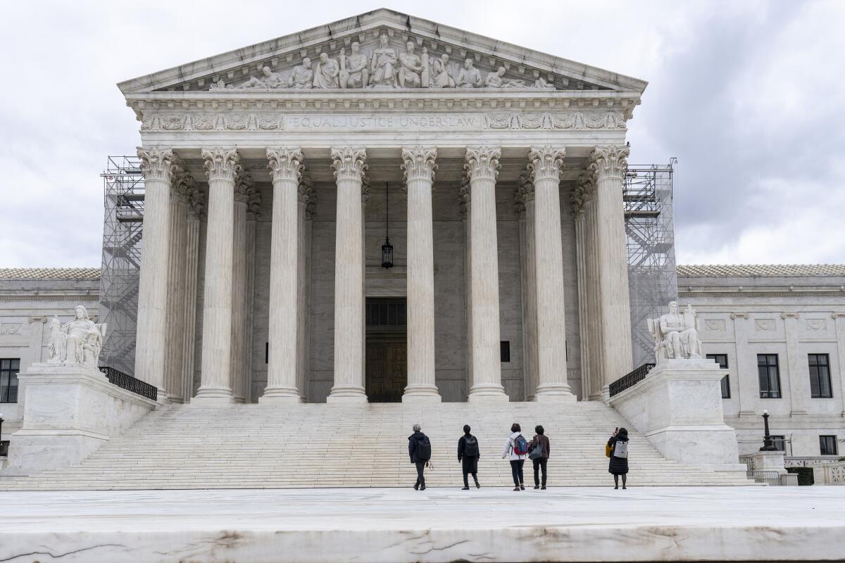 Foto de la Corte Suprema de Estados Unidos en Washington, el 4 de marzo de 2024.