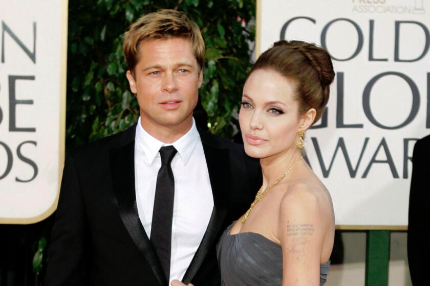 Brad Pitt and Angelina Jolie at the 2007 Golden Globe Awards.