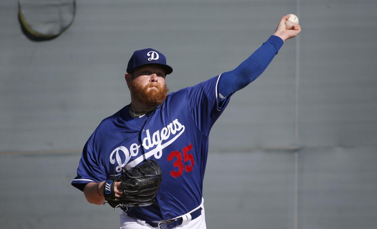 Brett Anderson pitches during spring training on Feb. 22.