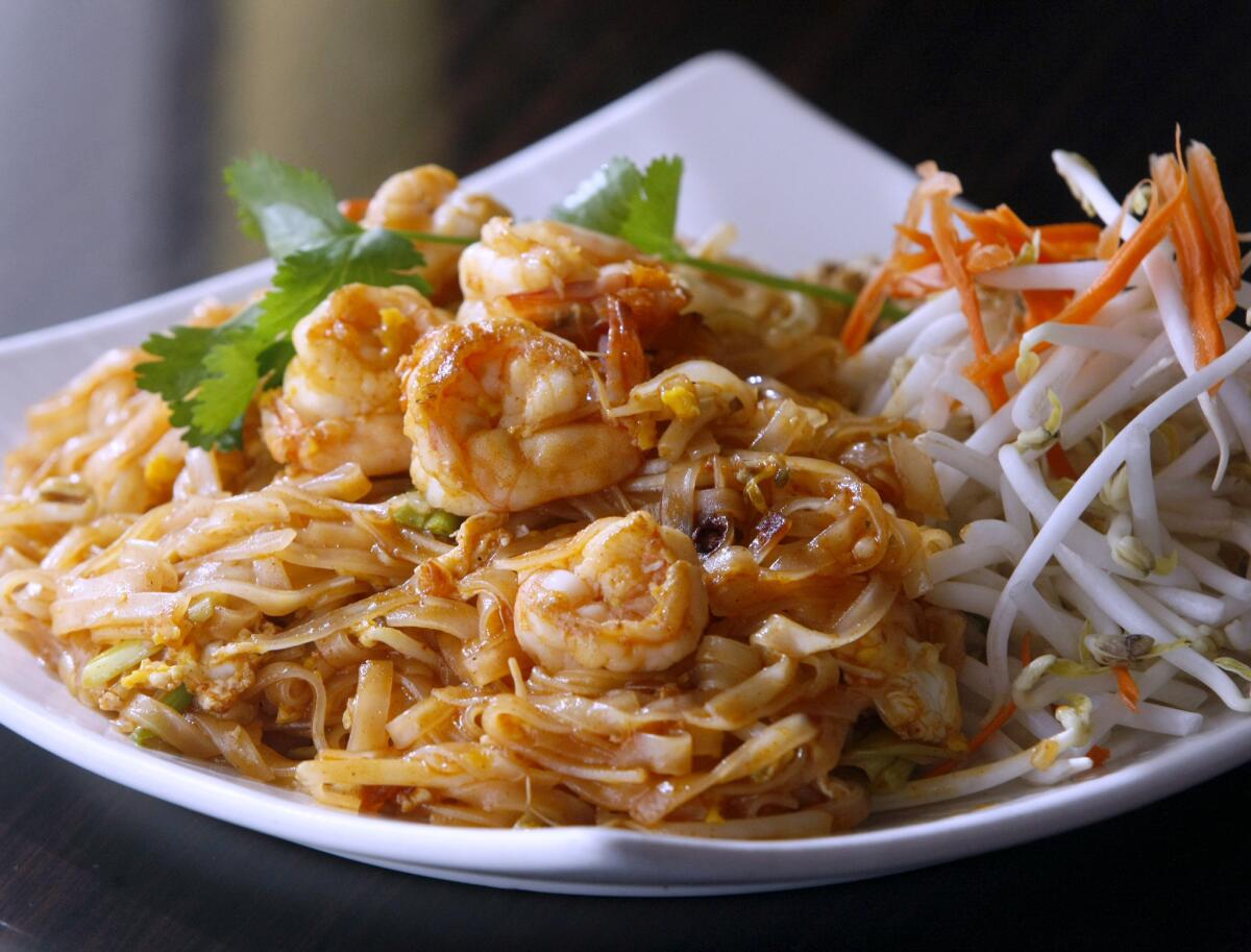 Kozy Korner's Pad Thai with shrimp, at the Glendale restaurant on Thursday, Oct. 31, 2013. The Pad Thai includes shrimp, fried rice noodles with egg, bean sprouts, green onions and crushed peanuts.