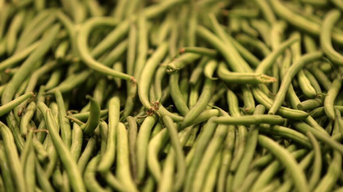 Green beans at the market.