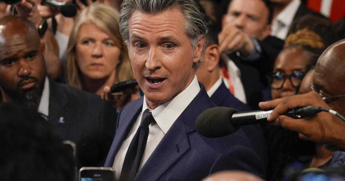 Newsom stands by Biden, repeats that he would not run in opposition to Harris