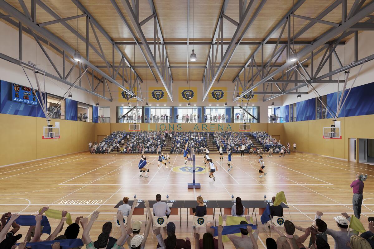 Lions Arena, when completed, will hold 1,910 fans in its gymnasium, more than double the amount of the Pit.