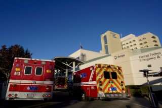 SAN DIEGO, CA - DECEMBER 16: On Wednesday, Dec. 16, 2020 in San Diego, CA., as many as 9 ambulance at one time transported patients with various medical conditions to the ER at Scripps Mercy Hospital in Hillcrest. (Nelvin C. Cepeda / The San Diego Union-Tribune)