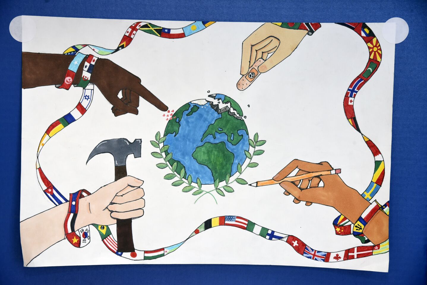 The Encinitas Lions Peace Poster winning entry by Sasha Tien
