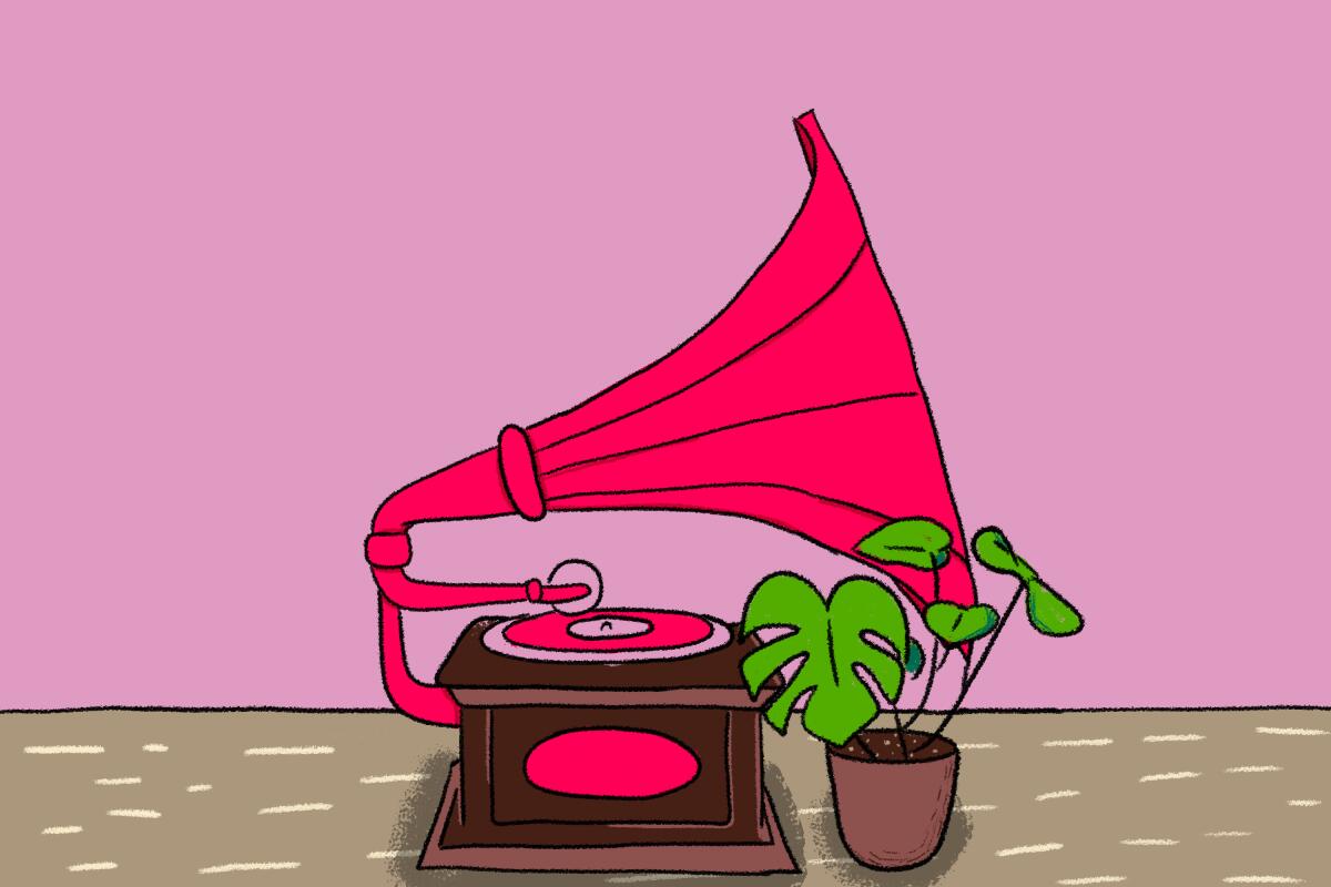 Illustration of gramophone