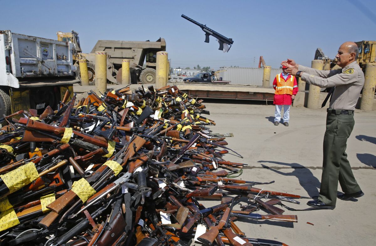 5,000 guns from buyback events melted into rebar, officials say Los