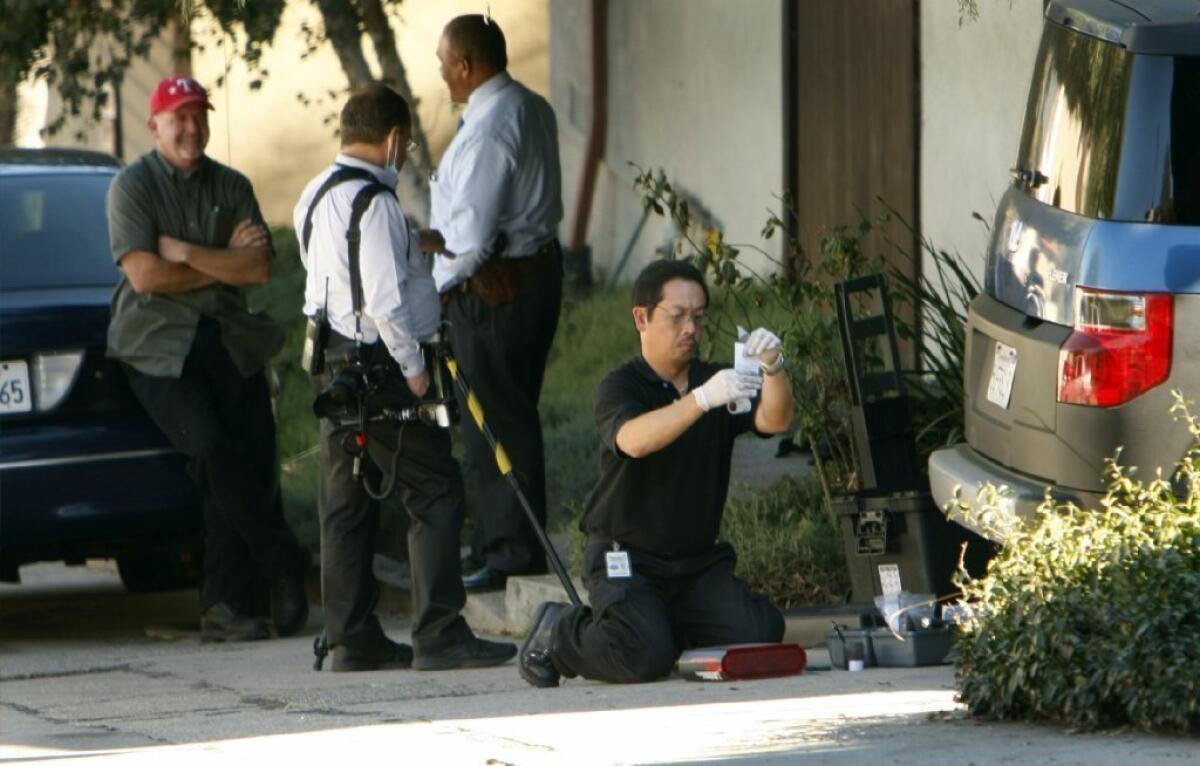 Investigators were scouring Bright Lane in the Silver Lake neighborhood on Thursday, November 14, 2013, where Joseph Gatto, 78, the father of Assemblyman Mike Gatto, was found shot to death in the family's home the night before.