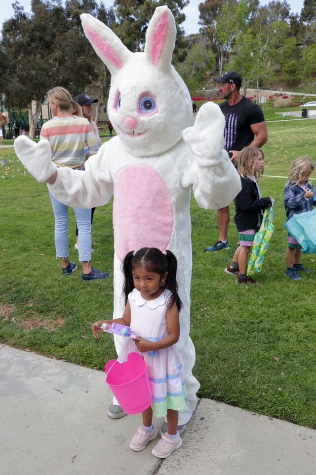 Jasmine Jimenez with the Easter Bunny
