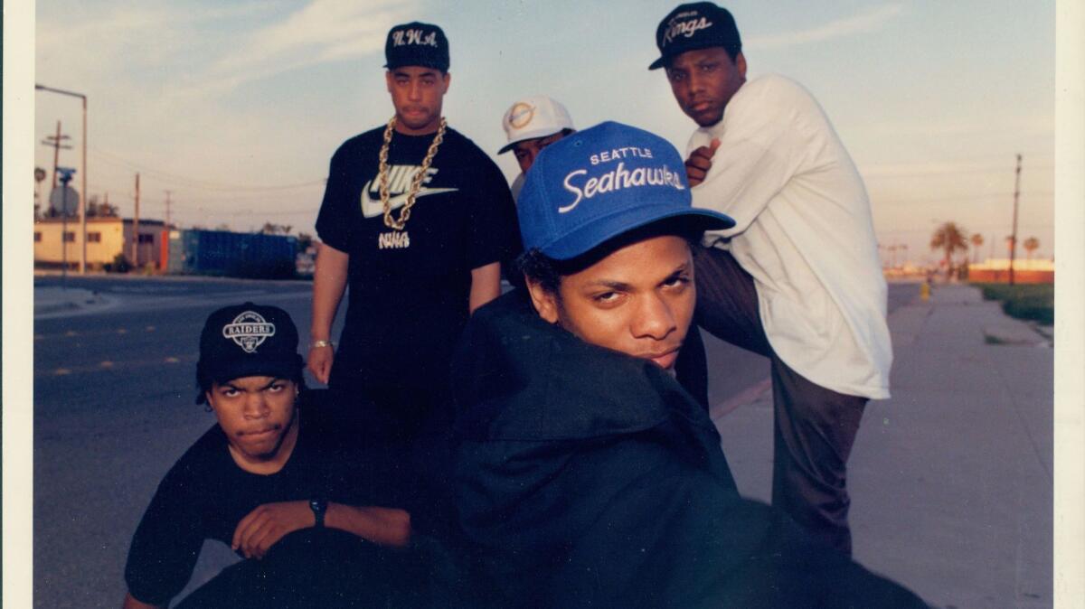 Ice Cube, Yella, Dr. Dre, M.C. Ren and Eazy E from N.W.A