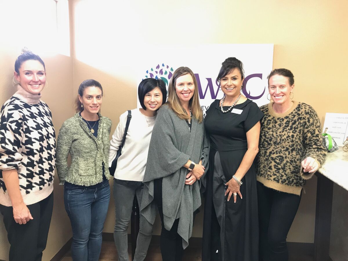 Some of the group members visited the Women's Resource Center, one of the organizations they selected for a 2019 grant.
