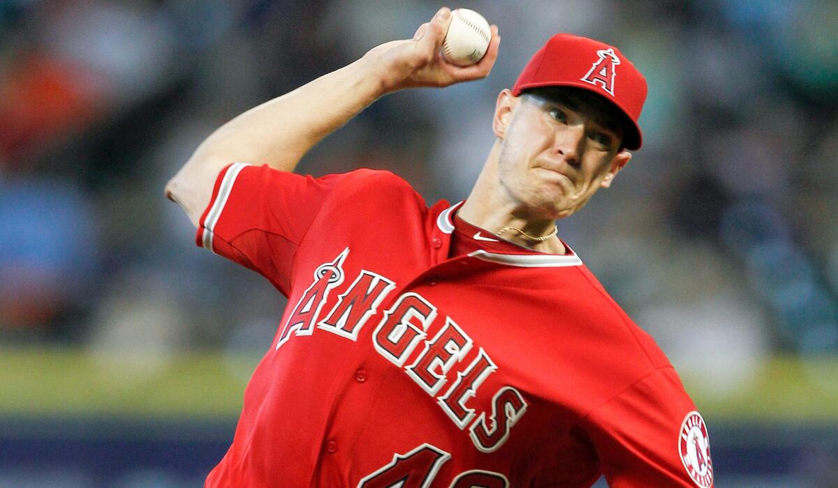 Angels pitcher Garrett Richards