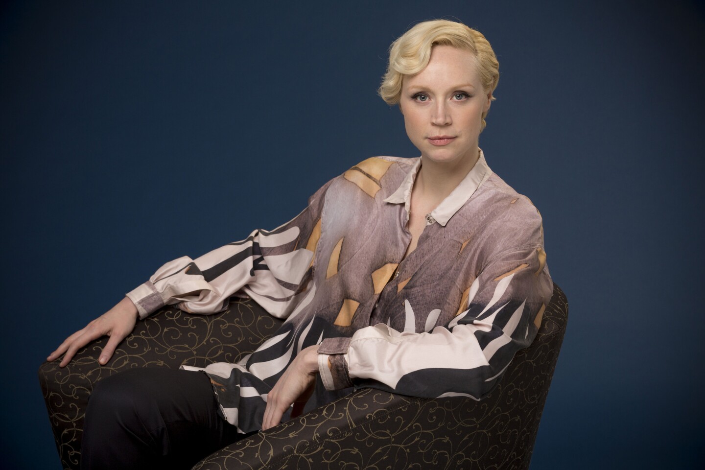 LOS ANGELES - CA - SEPTEMBER 16, 2015 - Actress Gwendoline Christie photographed in the Los Angeles Times studio, September 16, 2015. She is starring in HBO's Game of Thrones, the final Hunger Games movie and the next Star Wars films. (Ricardo DeAratanha/Los Angeles Times)