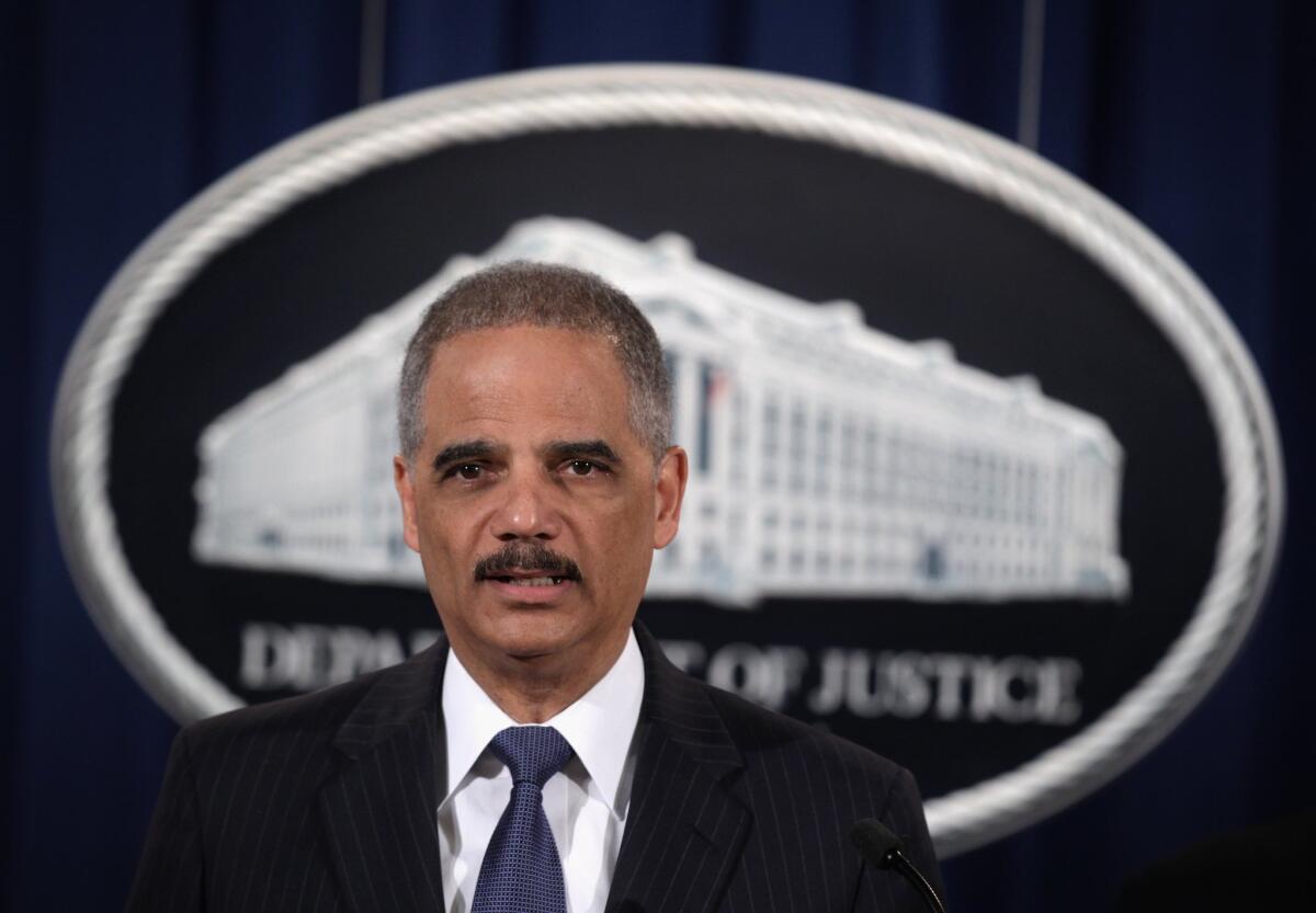 U.S. Atty. Gen. Eric Holder announces settlement with ratings company Standard & Poor's.