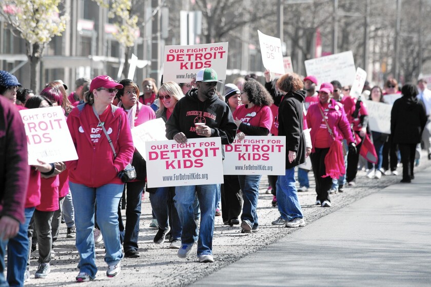 For two days this month, most Detroit schools were closed as teachers staged a sickout after learning the district was so low on funds it might not pay them.
