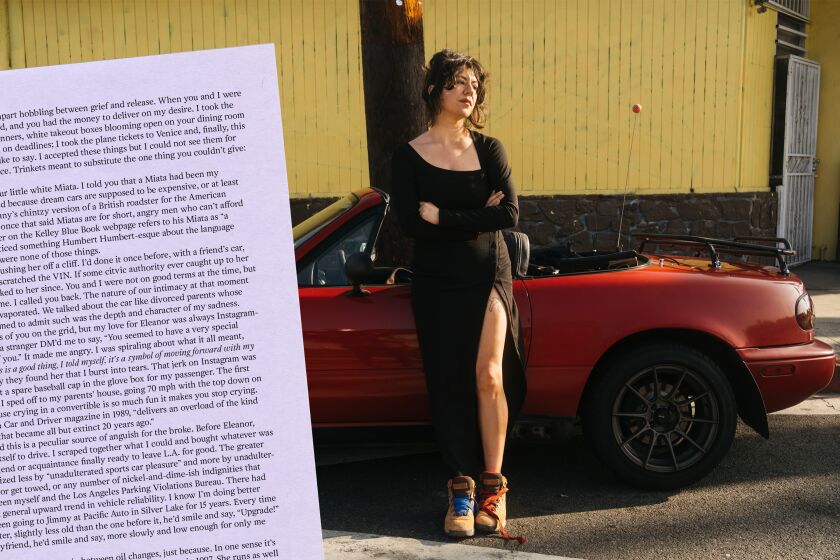 Christina Catherine Martinez photographed with a Mazda Miata