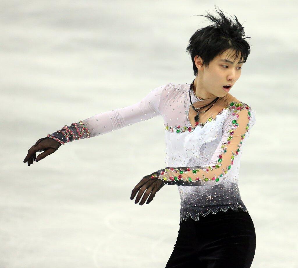 Yuzuru Hanyu of Japan performs during the men's free skate figure skating competition during the Winter Olympics in Sochi, Russia.