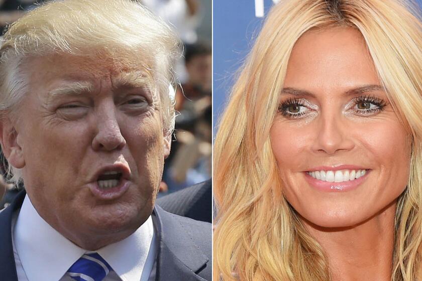 Donald Trump doesn't think Heidi Klum is a "10" anymore. She's not taking it too hard.