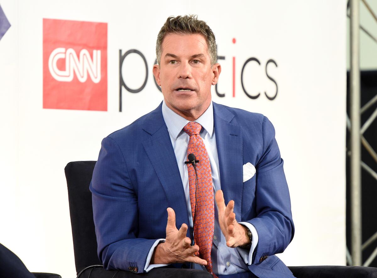 Jeremy Bernard on a CNN panel at Pasadena Convention Center in 2017