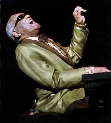 Ray Charles performs Feb. 9, 2002, at the Universal Amphitheatre, which has since been renamed the Gibson Amphitheatre. Charles died at age 73 in Beverly Hills on June 10, 2004, after a long battle with cancer.