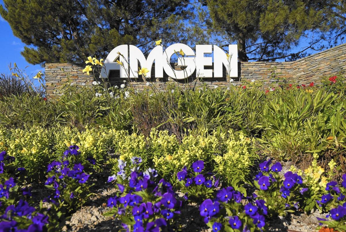 Developed by Amgen, Repatha is the first in a new class of medications that help the liver more effectively remove bad cholesterol from the blood. Above, Amgen's headquarters in Thousand Oaks.
