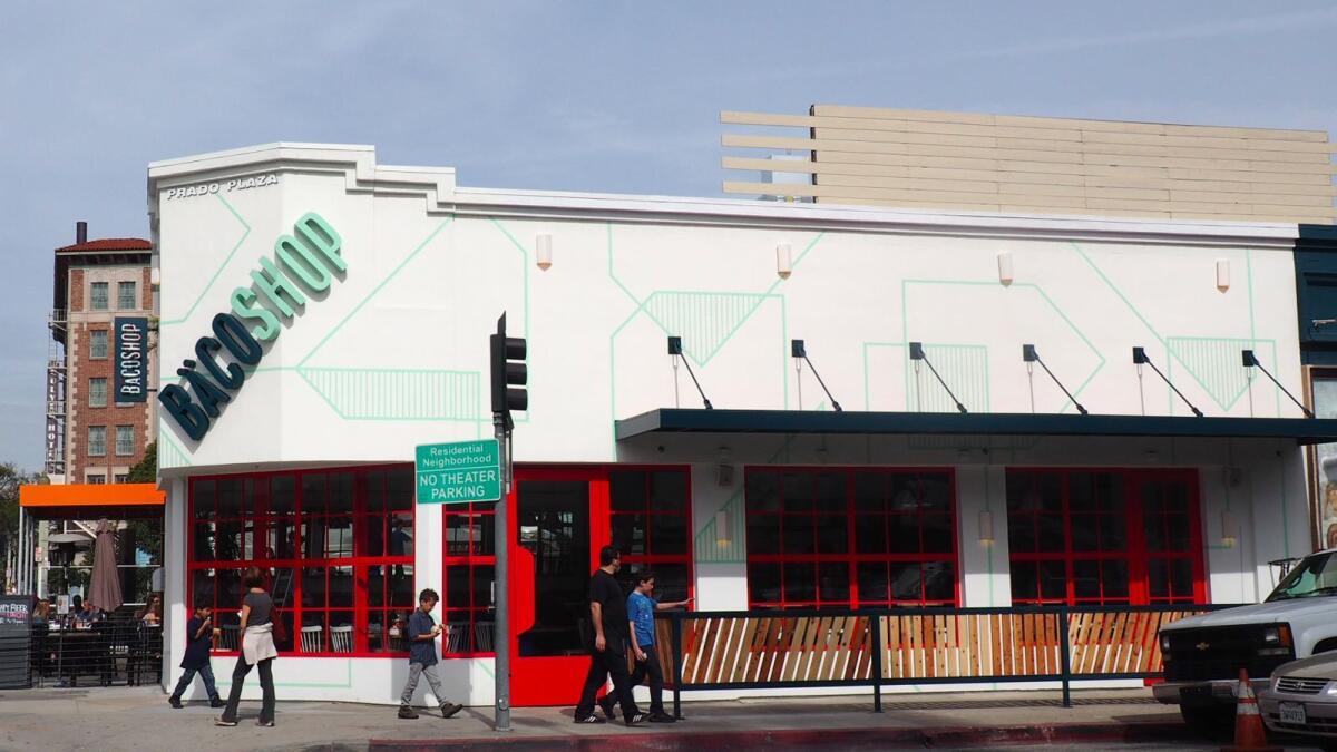 The exterior of Bäcoshop, the new Culver City restaurant by Josef Centeno.