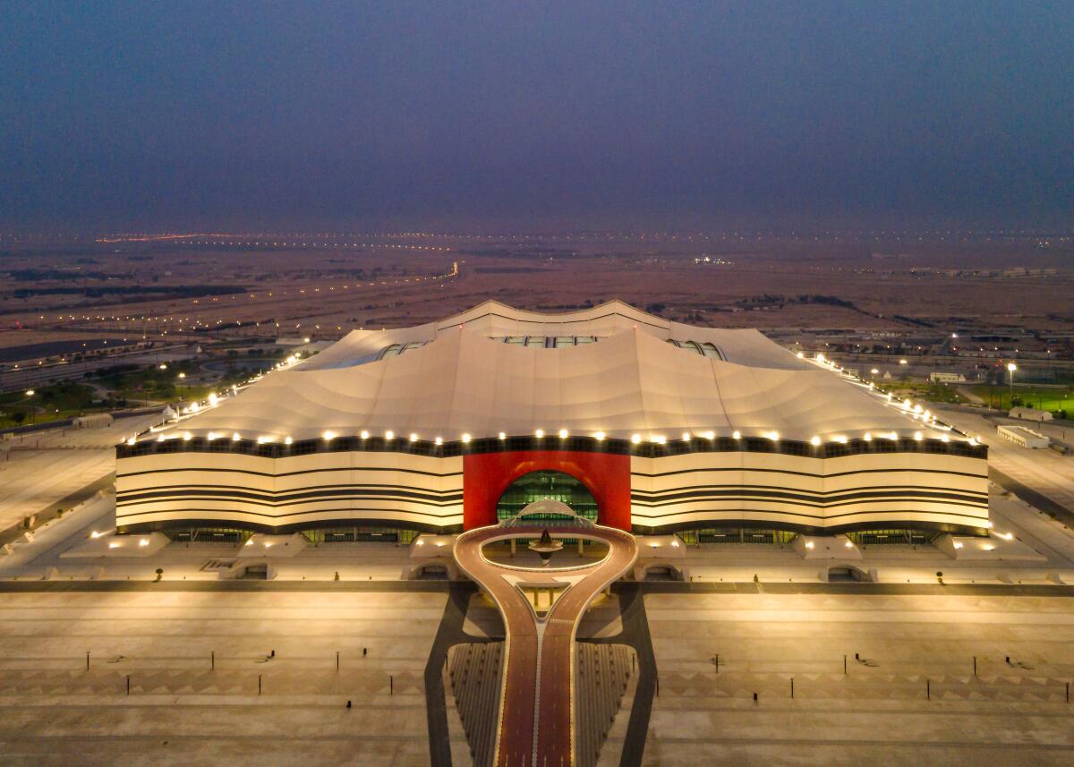 An aerial view of a structure with a tent-like covering