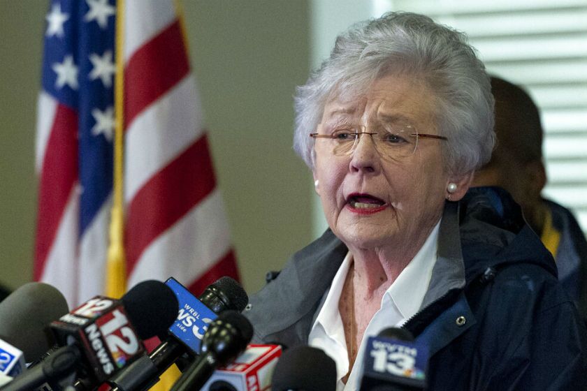 Alabama Gov. Kay Ivey,  seen at a news conference in March, said she doesn't remember wearing blackface during a college skit in the 1960s but "will not deny what is the obvious."