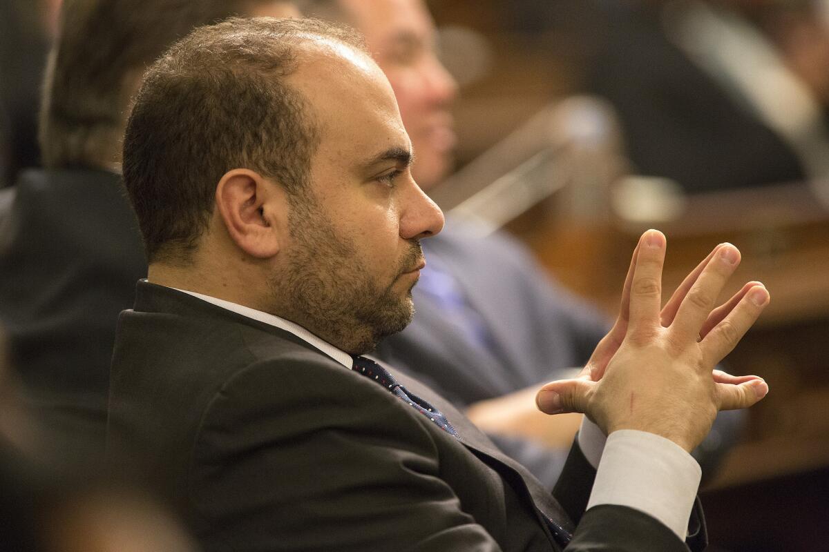 Assemblyman Adrin Nazarian during Gov. Jerry Brown's State of the State speech in Sacramento earlier this year.