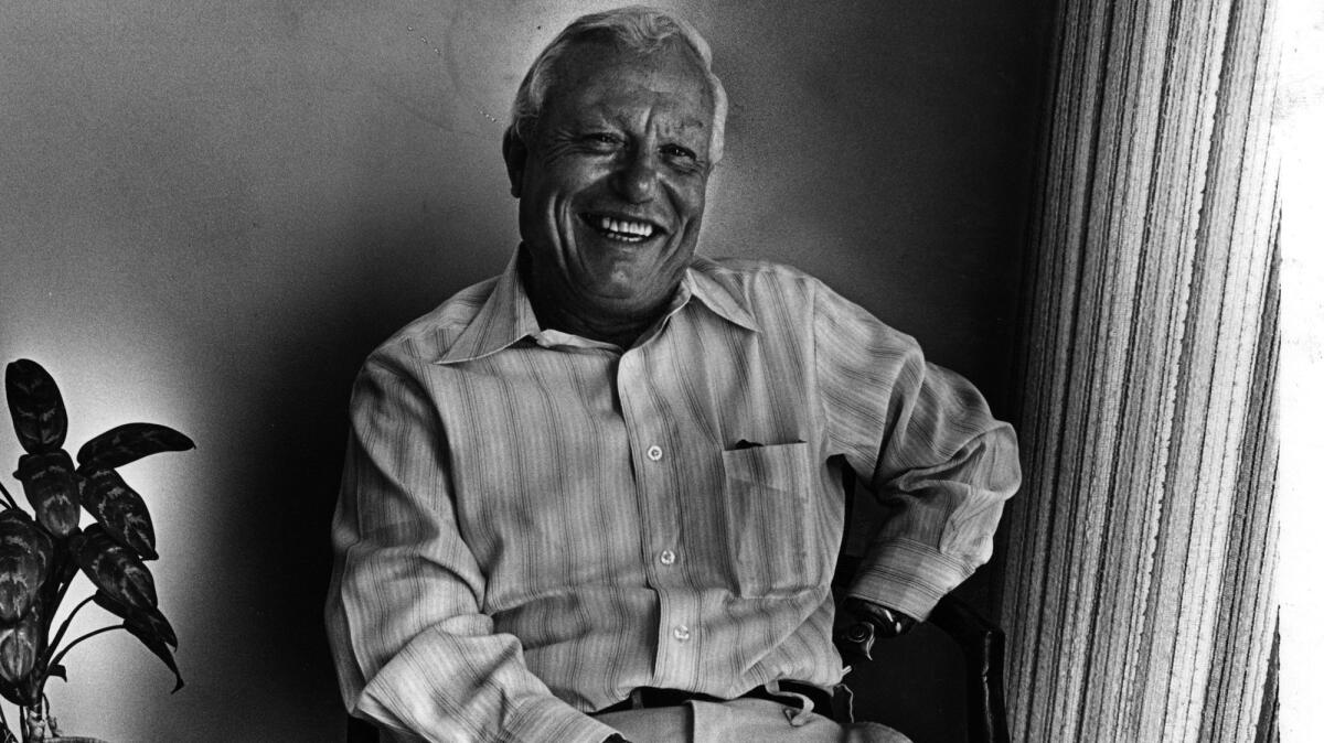 Harold Russell, double amputee, who won an Academy Award for his first and only previous film,"The Best Years of Our Lives," and is now at work on Richard Donner's film "Inside movies."
