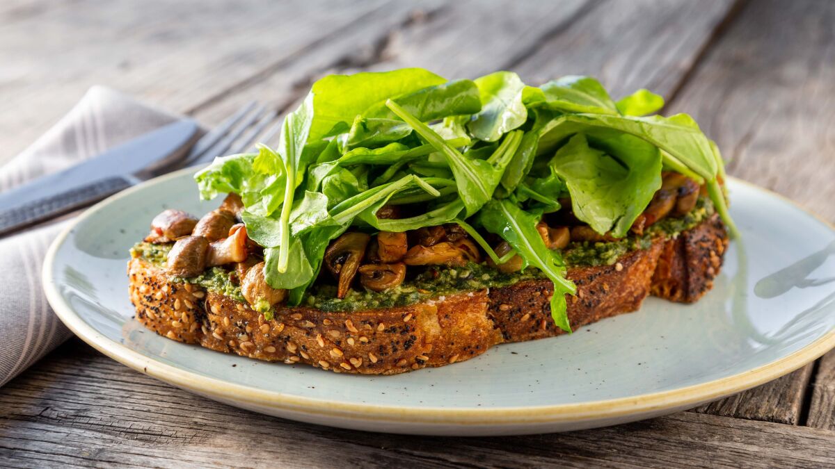 Truffled mushroom toast is on the Mother's Day brunch menu at Farmer & the Seahorse in La Jolla.