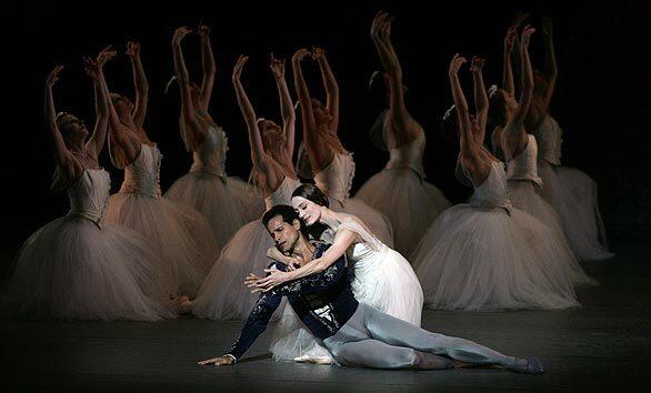 Julie Kent as Giselle and Jose Manuel Carreño as Count Albrecht in American Ballet Theatre's "Giselle" at the Orange County Performing Arts Center.
