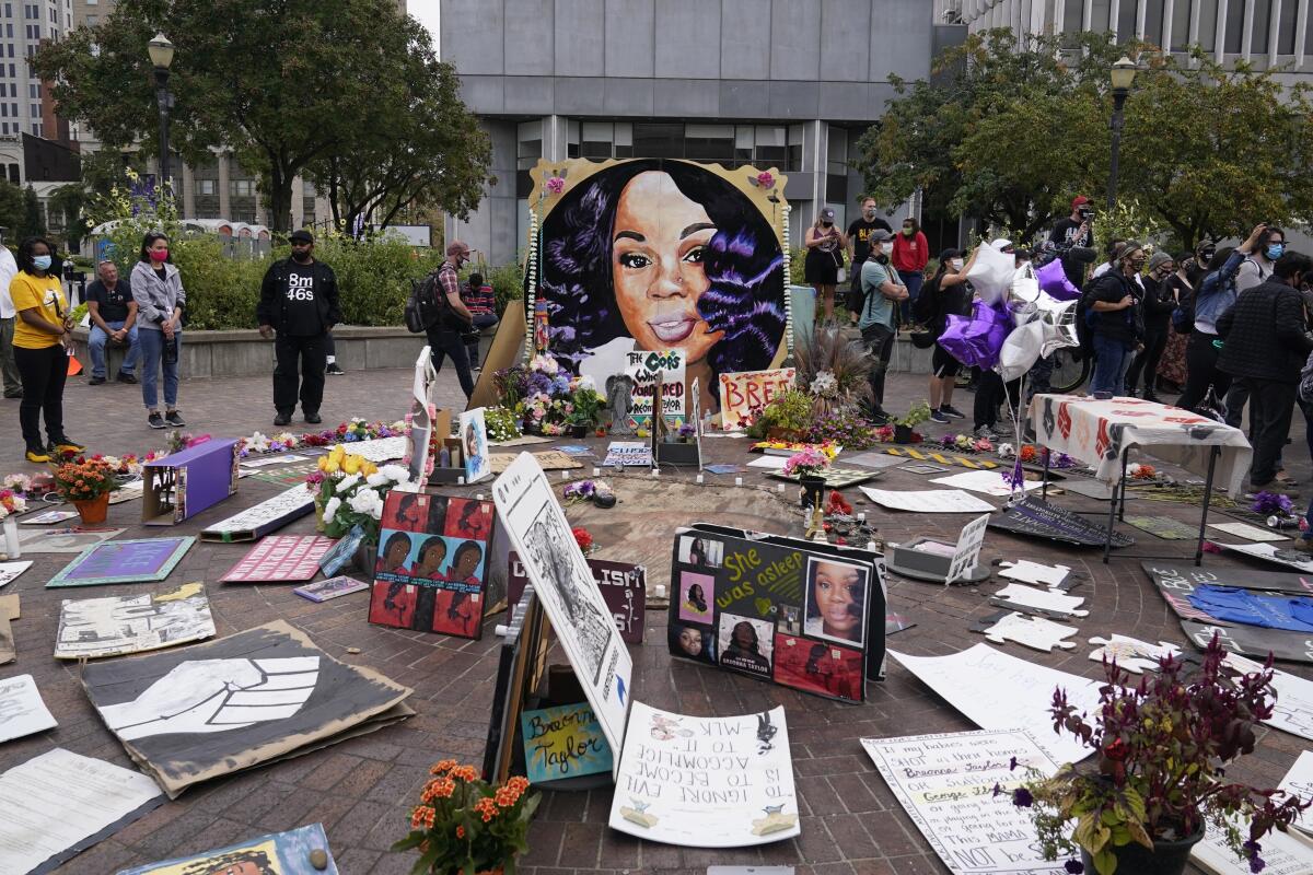 A street memorial to Breonna Taylor in Louisville, Ky., on Sept. 23.