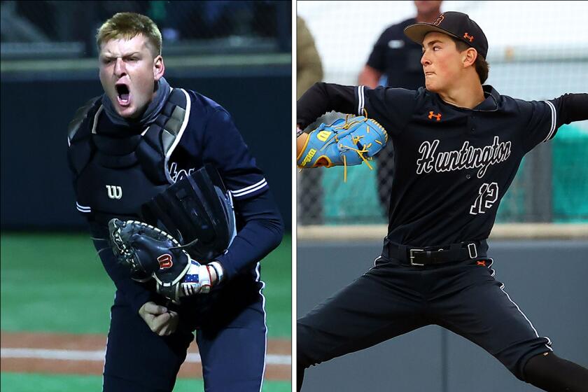 Bothers Trent, left, and Jared Grindlinger have made a big impact for Huntington Beach this season.