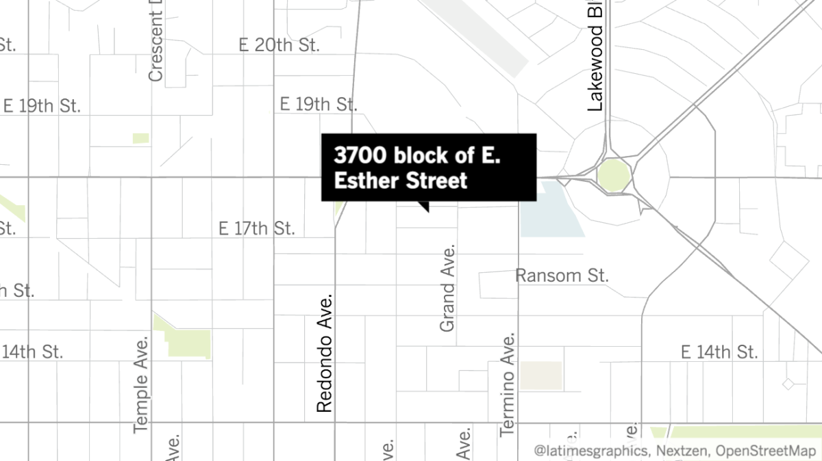A map of where the fatal shootings occurred in Long Beach