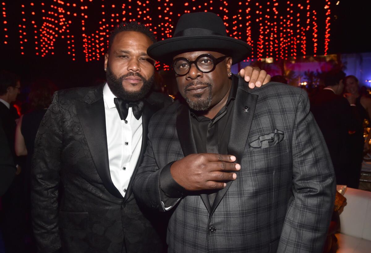 Anthony Anderson and Cedric the Entertainer attend the 70th Emmy Awards Governors Ball.