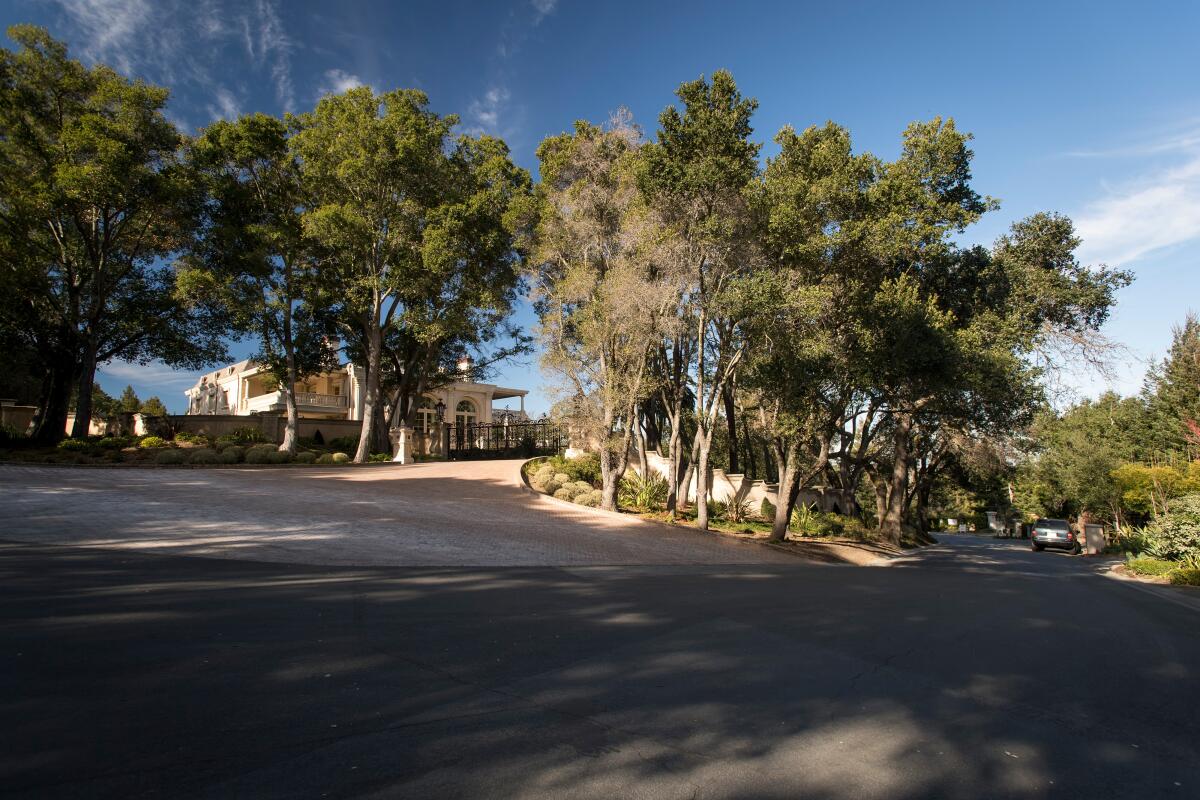 A home stands on Alta Vista Drive in Atherton, California