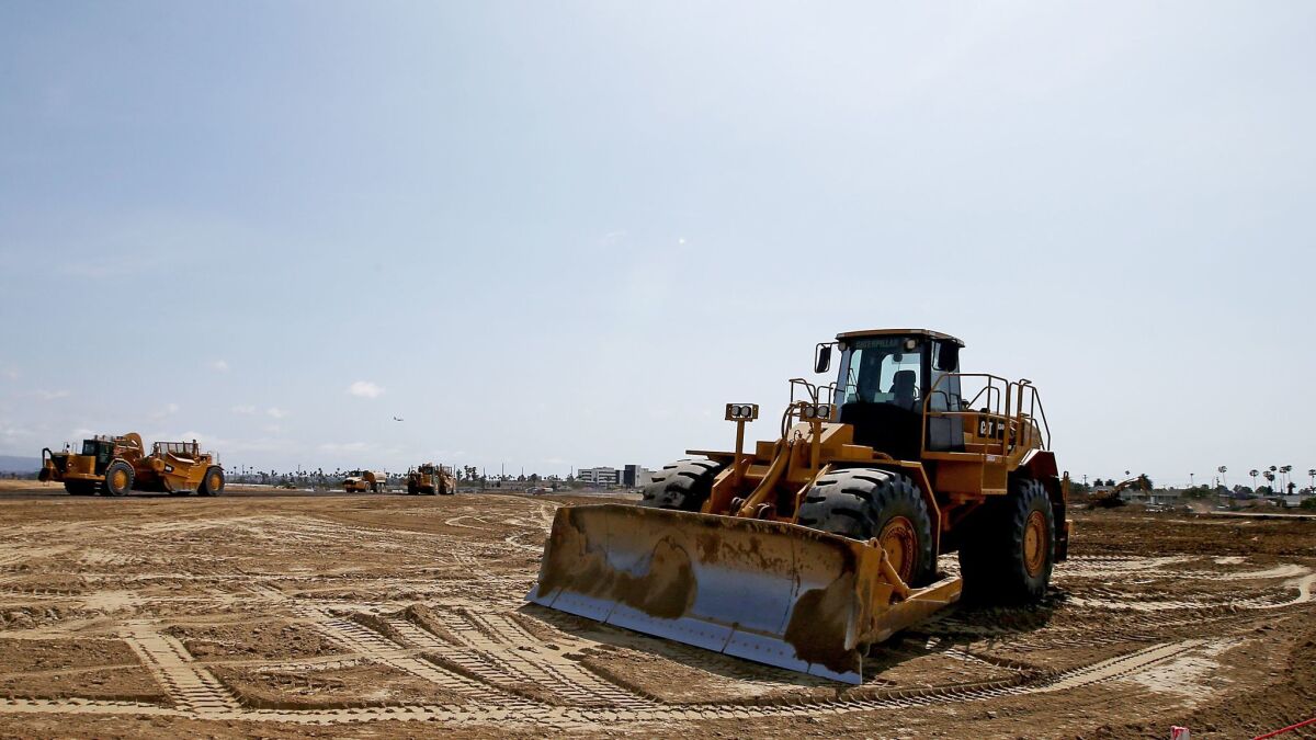 The construction site for the future NFL stadium in Inglewood on May 17