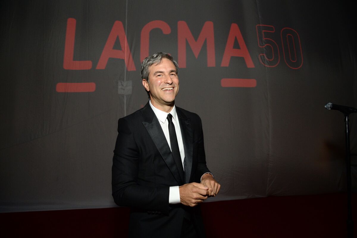 Museum Director Michael Govan speaks at LACMA's 50th Anniversary Gala event on April 18.