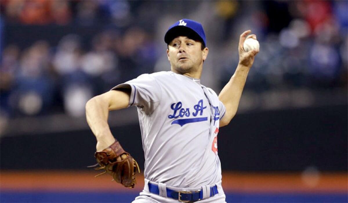 Ted Lilly gave up six hits and one earned run through five innings in his first start for the Dodgers this season.